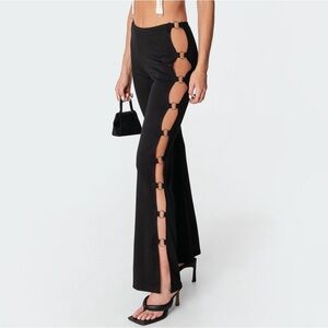 Edikted Open Ring Flared Pants